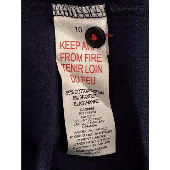 Hatley Navy Red Metallic Heart Shaped Apple Knit Long Sleeve Dress European 10 - Picture 6 of 7